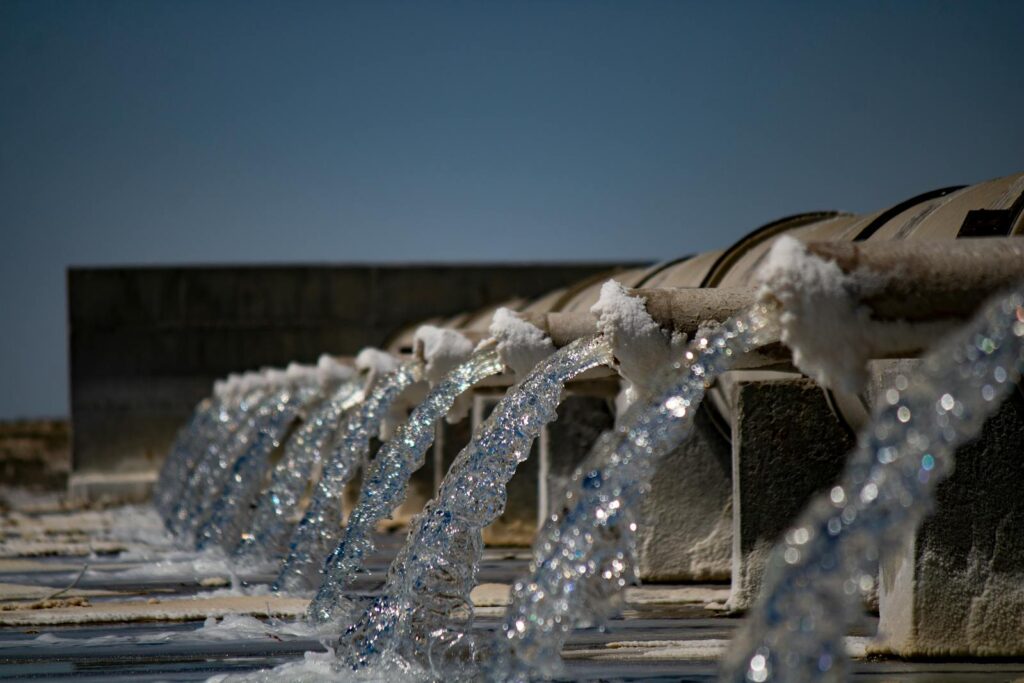 Water Flowing from Pipes